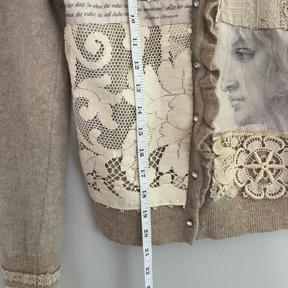 Fabrique Matinee oatmeal color cardigan - Picture 10 of 15